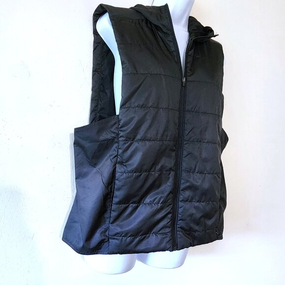 Under Armour ColdGear Black Hooded Puffer Vest, Size Large, New Without Tags - Picture 5 of 16